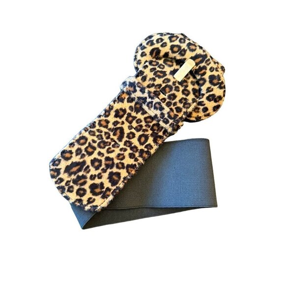 A.N.A. Black Adjustable Belt With Leopard Print Pouch One Size Fits All - Picture 4 of 4